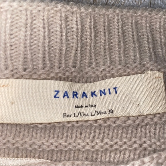 COPY - ZARA KNIT SWEATER DRESS in SAND TAUPE BEIGE BROWN - Picture 3 of 4